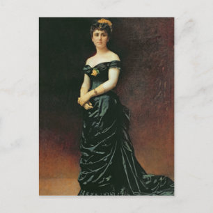 Portret van Madame Bishoffsheim, 1877 Briefkaart