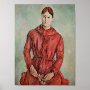 Portret van Madame Cezanne Poster