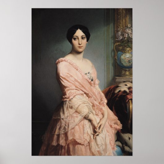 Portret van Madame F, 1850-51 Poster (Voorkant)
