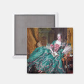 Portret van Madame Pompadour, Boucher Magneet (Voorkant / Achterkant)