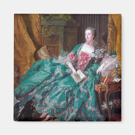 Portret van Madame Pompadour, Boucher Magneet (Voorkant)
