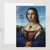 Portret van Maddalena Doni door Raphael Sanzio (Voorkant / Achterkant)