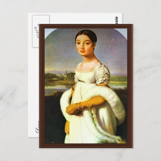 Portret van Mademoiselle Riviere door Ingres Jean Briefkaart (Voorkant / Achterkant)