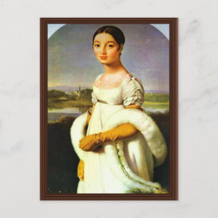 Portret van Mademoiselle Riviere door Ingres Jean  Briefkaart