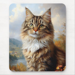 Portret van Maine Coon Kitten Muismat