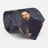 Portret van Man en valk Stropdas (Opgerold)