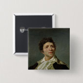 Portret van Marat 1793 Vierkante Button 5,1 Cm (Voorkant /achterkant)