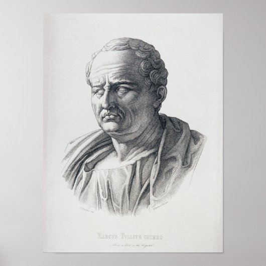 Portret van Marcus Tullius Cicero Poster (Voorkant)