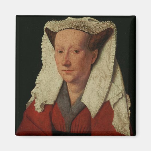 Portret van Margaret van Eyck, 1439 Magneet (Voorkant)