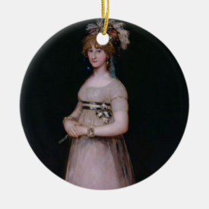 Portret van Maria Theresa de Bourbon y Vallabriga Keramisch Ornament