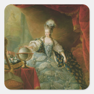 Portret van Marie Antoinette Queen of France Vierkante Sticker