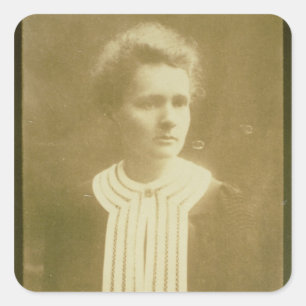 Portret van Marie Curie Vierkante Sticker