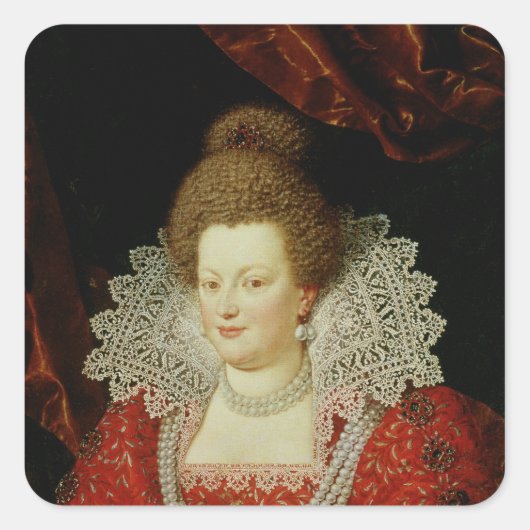 Portret van Marie de Medici Vierkante Sticker (Voorkant)