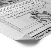 Portret van Marie Francois Gontier de Biran Poster (Hoek)