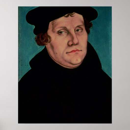 Portret van Martin Luther, 1529 Poster (Voorkant)