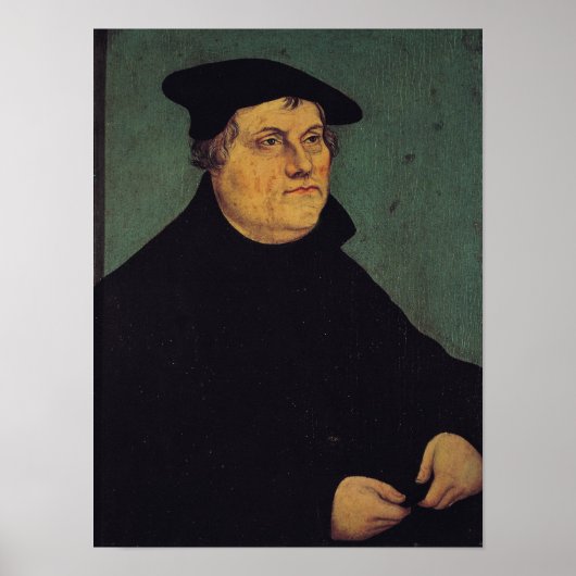Portret van Martin Luther 1543 Poster (Voorkant)