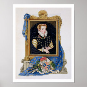 Portret van Mary Queen of Scots (1542-87) van 'Me Poster