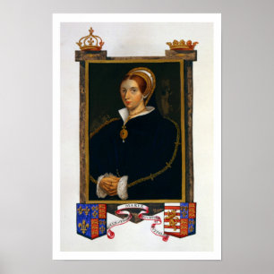 Portret van Mary Tudor uit 'Memoires of the Court' Poster