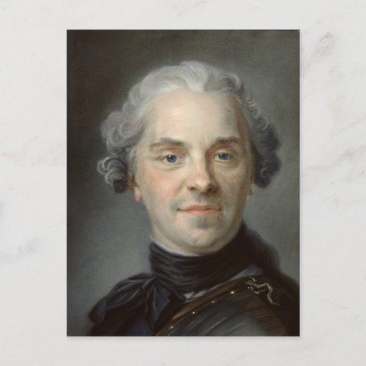 Portret van Maurice, Comte de Saxe 1747 Briefkaart (Voorkant)