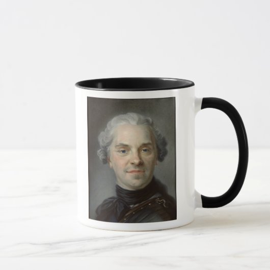 Portret van Maurice, Comte de Saxe 1747 Mok (Rechts)