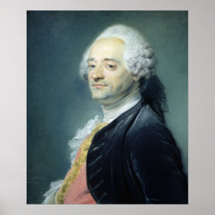 Portret van Maurice Quentin de la Tour, 1750 Poster