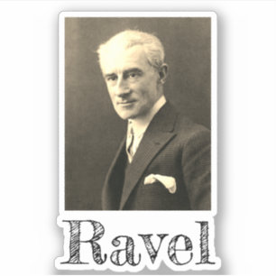 Portret van Maurice Ravel (c. 1925) Sticker