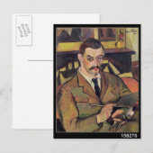 Portret van Maurice Utrillo 1921 Briefkaart (Voorkant / Achterkant)