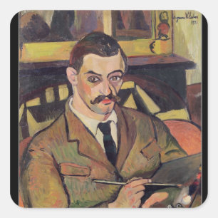 Portret van Maurice Utrillo 1921 Vierkante Sticker