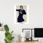 Portret van Max Oppenheimer door Egon Schiele Poster (Thuiskantoor)