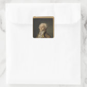 Portret van Maximilien de Robespierre Vierkante Sticker (Tas)