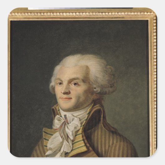 Portret van Maximilien de Robespierre Vierkante Sticker (Voorkant)