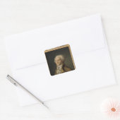 Portret van Maximilien de Robespierre Vierkante Sticker (Envelop)
