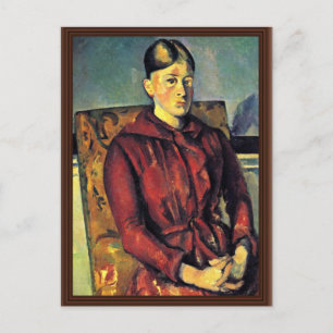 portret van mevrouw Cézanne in een gele stoel; Briefkaart