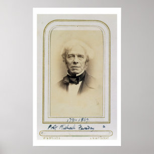 Portret van Michael Faraday (1791-1867) (albumine  Poster