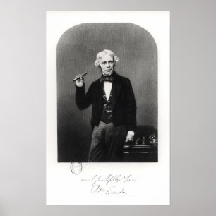 Portret van Michael Faraday Poster