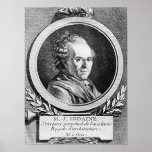 Portret van Michel-Jean Sedaine Poster