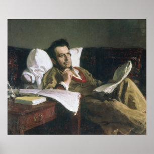 Portret van Mikhail Glinka Poster