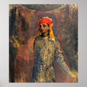 Portret van Mikhail Kuzmin, 1911-12 Poster