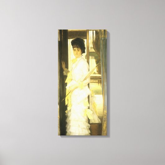Portret van Miss Lloyd van Tissot, portret Canvas Afdruk (Voorkant)