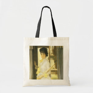 Portret van Miss Lloyd van Tissot,  portret Tote Bag