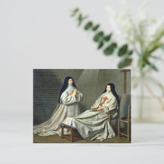 Portret van moeder Catherine-Agnes Briefkaart (Staand voorkant)