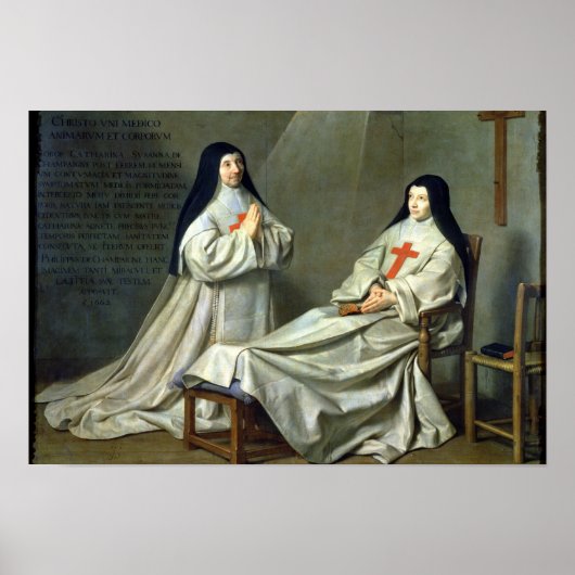 Portret van moeder Catherine-Agnes Poster (Voorkant)