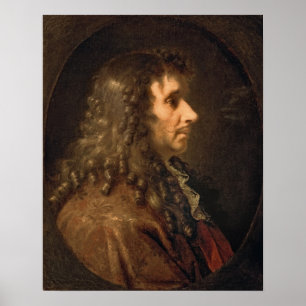 Portret van Moliere 1660 Poster
