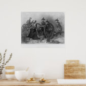 Portret van Molly Pitcher om een kanon te laden Poster (Keuken)