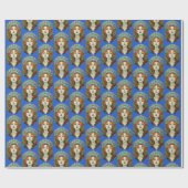 Portret van mooie vrouw in Glas in lood stijl Cadeaupapier (Vlak)