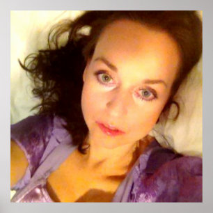 Portret van mooie vrouw kleur foto poster