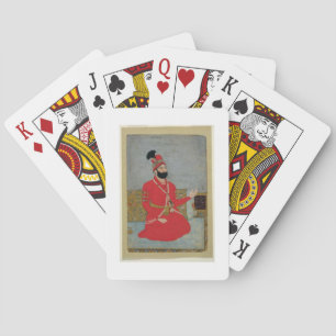Portret van Nadir Shah Afshar van Perzië (1688-174 Pokerkaarten