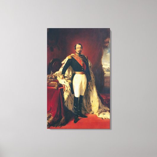 Portret van Napoleon III keizer van Frankrijk Canvas Afdruk (Voorkant)