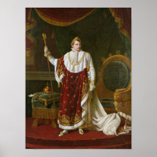 Portret van Napoleon in zijn Coronation Robes Poster