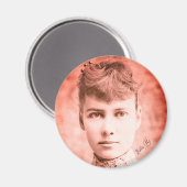 Portret van Nellie Bly Magnet Magneet (Voorkant / Achterkant)